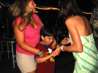 Samuel dances in Florida with friend Kelsea Moses and cousin Sophie Viandier on vacation in Amelia Island, Florida.  Dan Habib photo