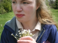 Alana Malfy is a student at Pembroke Academy public high school in Pembroke, NH. She is part of Beyond Access, a University of New Hampshire pilot project working with public schools to fully include students who experience the most significant disabilities.   (Dan Habib/Concord Monitor)