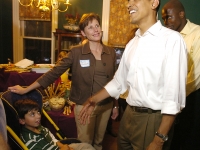 Samuel and Betsy meet President Barack Obama.