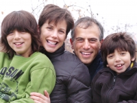 From left: Isaiah Habib (now 11), Betsy McNamara, Dan Habib and Samuel Habib (now 8). Photo taken November 19, 2006. For publicity purposes for the film Including Samuel, www.includingsamuel.com.  MANDATORY CREDIT: Sage Wheeler
